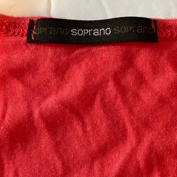 Soprano orange and navy spaghetti strap dress Sz M - Picture 6 of 13